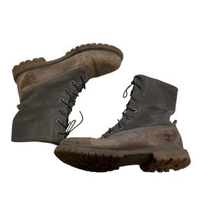 Timberland women’s Harris leather tweed fold over combat boots size 9